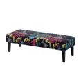 thumbnail image 1 of Psesaysky Washable Bench Seat Cover, Surfing Skeleton Polyester Spandex Elastic Bench Slipcover for Dining Bedroom, 1 of 9