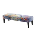 thumbnail image 1 of Psesaysky Watercolor Hummingbird Wildflower Dining Bench Covers, Stretch Long Bench Slipcover Scratch Resistant Polyester Spandex Bench Seat Cover for Bedroom, 1 of 9