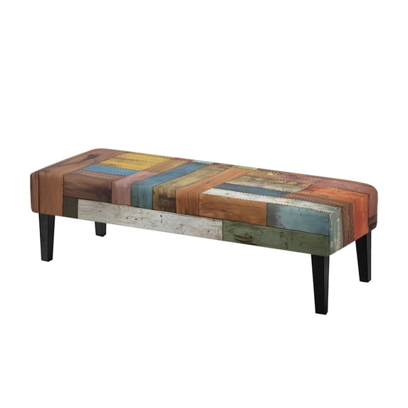 Psesaysky Wear Resistant Dining Bench Covers for Bedroom Living Room, Poly Spandex Full Elastic Wrap Rectangle Dining Bench Slipcover with Removable
