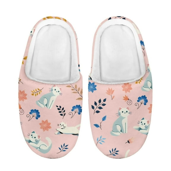 Psesaysky Winter Fluffy Slippers for Children Indoor and Outdoor Cozy House Slippers Cartoon Animal Slippers