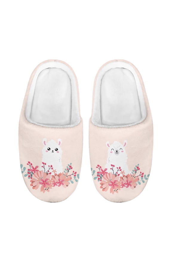 Winter Fluffy Slippers for Children Indoor and Outdoor Cozy House Slippers Girls Boys Warm Slippers with Lamb