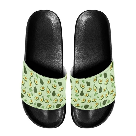 Psesaysky Women's Avocado Green Slide Sandals Summer House Slipers for Girls Soft Comfortable Bathroom Sandals Indoor Anti-Slip Lightweight Sandals