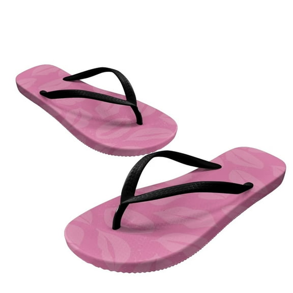 Psesaysky Women's Beach Sandals Waterproof Summer Slippers Lip Pattern Red Sandals Non Slip Lightweight Quick-Dry Shower Bathroom Flip Flops Black Strap Size 6