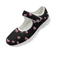 thumbnail image 1 of Psesaysky Women's Bow Printed Casual Shoes Lightweight Comfortable Black Walking Shoes Fashion Printed Shoes for Valentine's Day Gift for Wife Girlfriend, 1 of 7