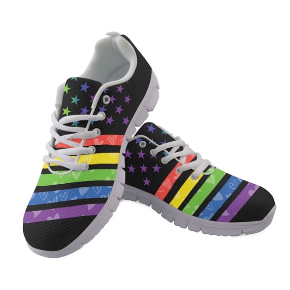 Psesaysky Women's Men's Running Walking Shoes Rainbow Flag Shoes ...
