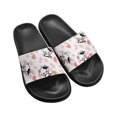 thumbnail image 1 of Psesaysky Women's Pink Cow Print Strawberry Sandals Summer Essential Beach Sandals Dormitory Sandal for Girl Students Non-Slip Comfortable Slippers Indoor Outdoor Black Sole Size 9, 1 of 7