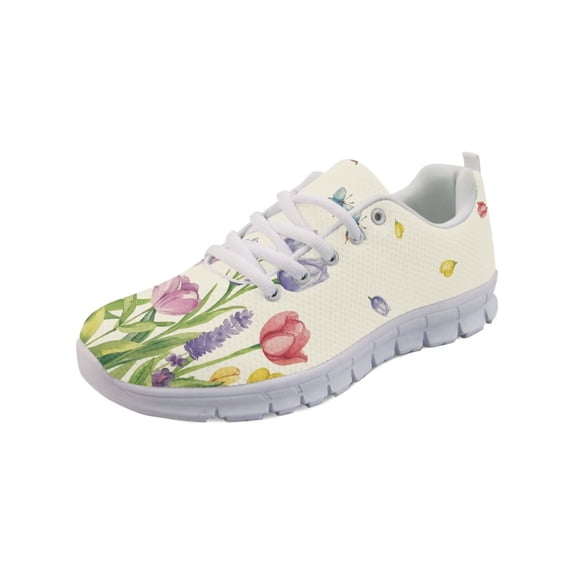 Psesaysky Women's Running Shoes Tulips Spring Flower Walking Tennis ...