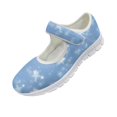 thumbnail image 1 of Psesaysky Women's Single Buckle Casual Shoes Blue Stars Printed Shoes for Ladies and Big Girls Lightweight Comfortable Hook & Loop Walking Shoes, 1 of 7