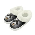 thumbnail image 1 of Psesaysky Women's Slippers Platform Halloween Ghost Print Women Slippers Slip on Fluffy Fleece Lined House Shoes for Indoor Outdoor, Size 5-6, 1 of 7