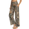 thumbnail image 1 of Psesaysky Women's Wide Leg Lounge Pants with Pockets Hunting Camo Branch Print Lightweight High Waisted Adjustable Tie Knot Loose Trousers, Size M, 1 of 7