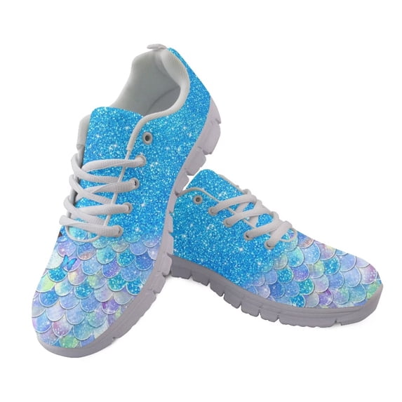 Psesaysky Womens Bling Bling Running Shoes Butterfly Fishscales Walking ...