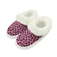 thumbnail image 1 of Psesaysky Womens Slippers Cheetah Print Pink Print Fuzzy Slippers for Women Indoor Fluffy Plush House Shoes for Ladies Bedroom Shoes, Size 5-6, 1 of 7