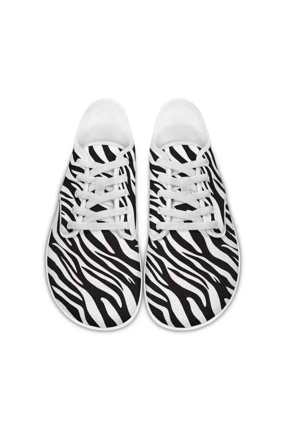 Zebra Print Shoes for Women Tennis Shoes Women Low-top Barefoot Sneakers Women Zero Drop Minimalist Shoes for Women