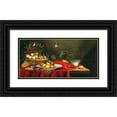 thumbnail image 1 of Pseudo-Simons 24x14 Black Ornate Framed Double Matted Museum Art Print Titled: A Still Life with Fruit and a Lobster,, 1 of 5