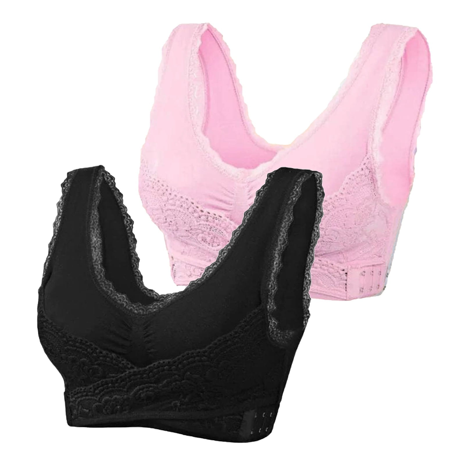 Pseurrlt Kendally Bra, Kendally Comfy Corset Bra Front Side Buckle Lace