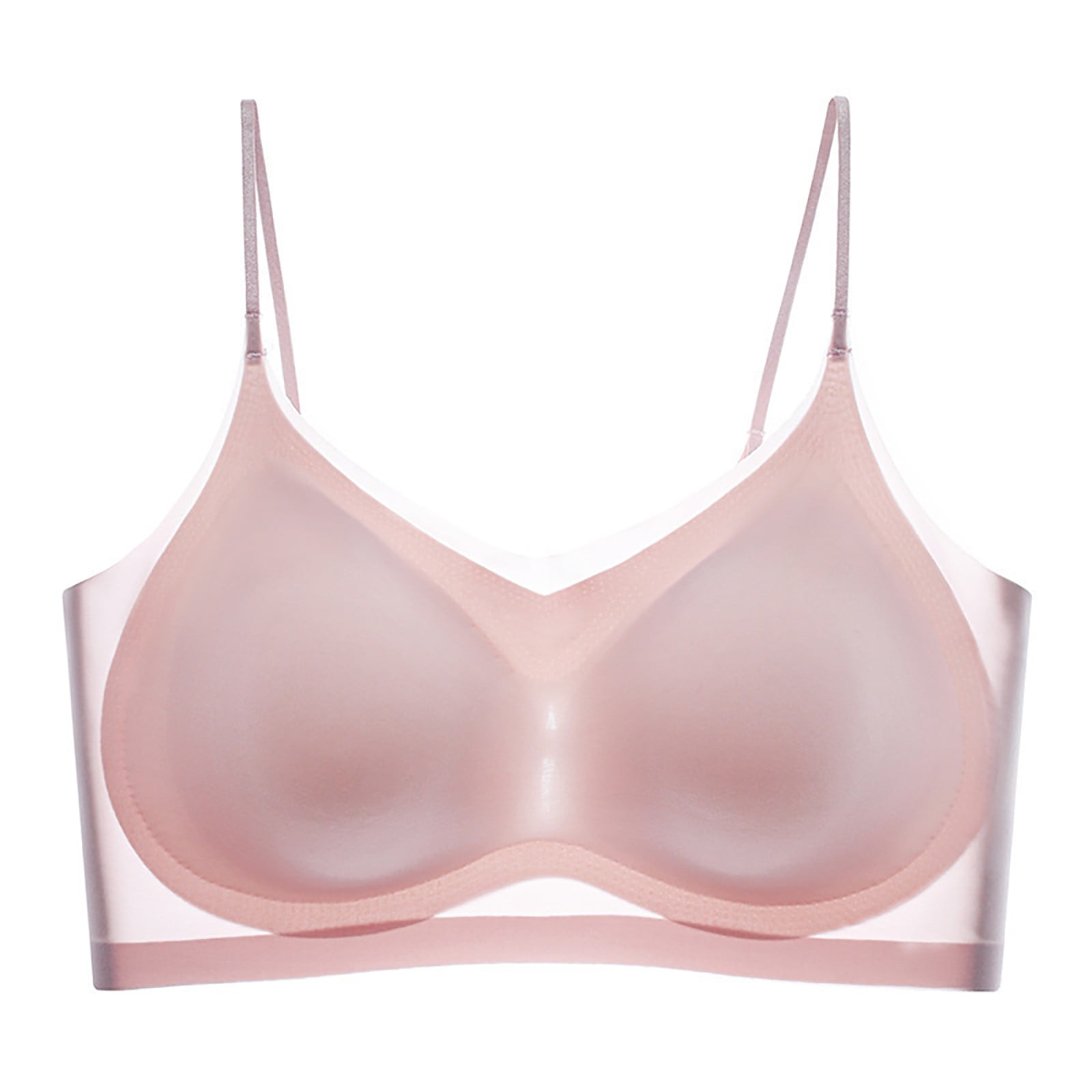 Pseurrlt Ultra-thin summer comfort bra made of ice silk in plus size, ultra-thin  ice silk bra, ice silk air bra with removable padding, breathable and  lightweight, seamless bra for sleeping yoga 