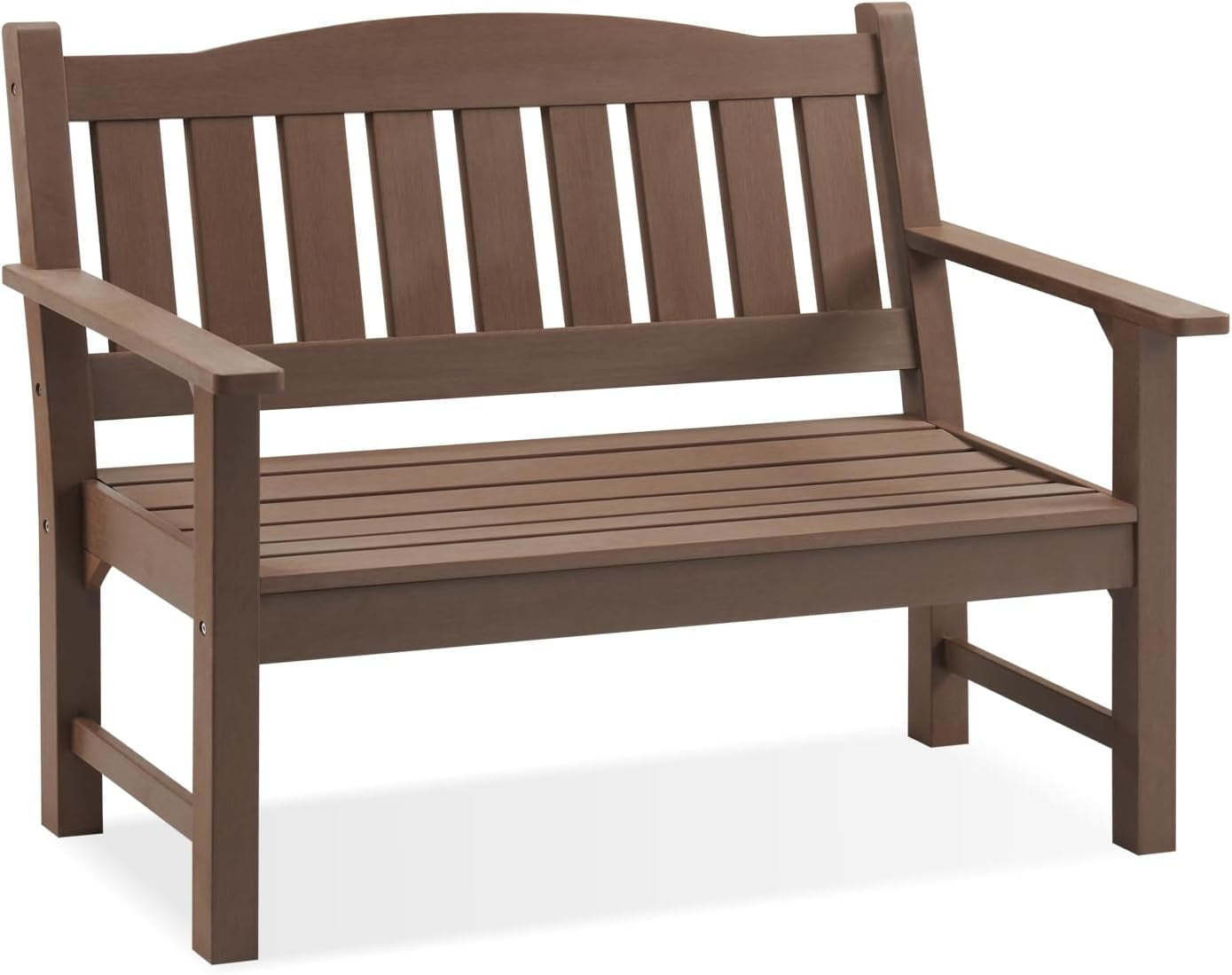 Psilvam 2-Person Outdoor Memorial Bench, All-Weather Poly Lumber Garden ...
