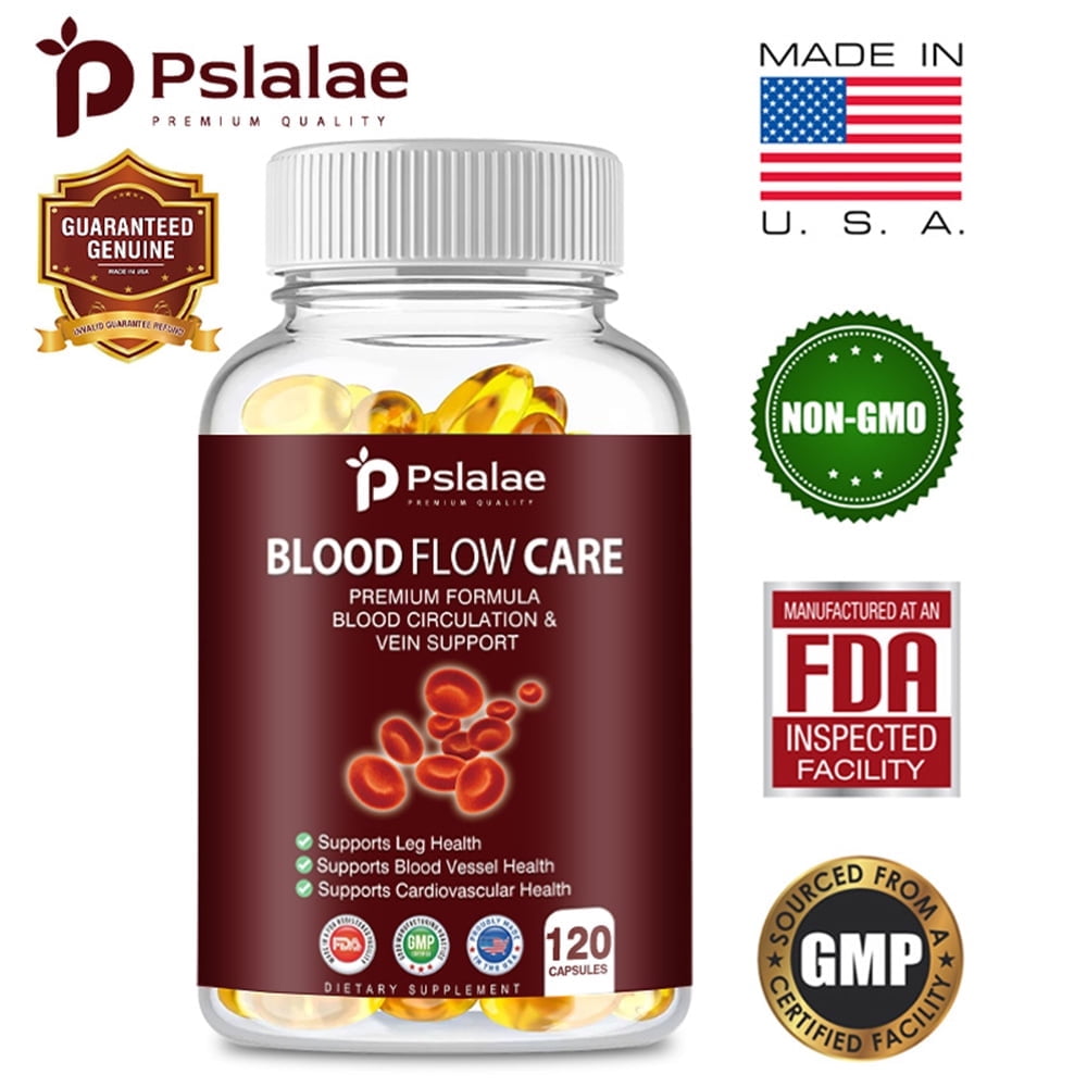 Pslalae Blood Flow Care with Hawthorn, Cayenne Pepper, Ginger Root Improve Circulation