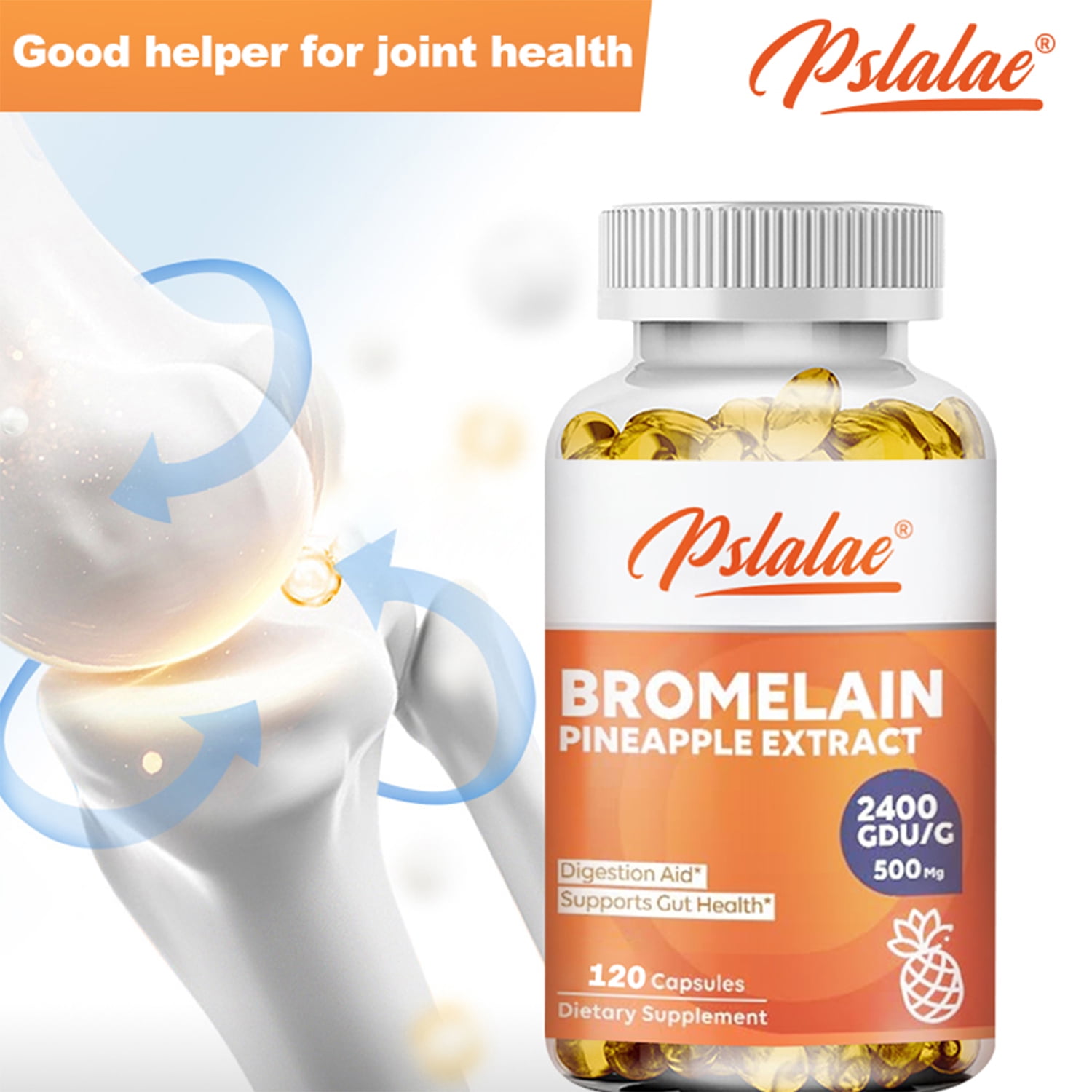 Pslalae Bromelain 500mg 2400 GDU/G Pineapple Extract Supplements