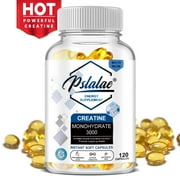 Pslalae Creatine Monohydrate - Energy & Endurance, Muscle Health, Testosterone Booster(30/60/120pcs)