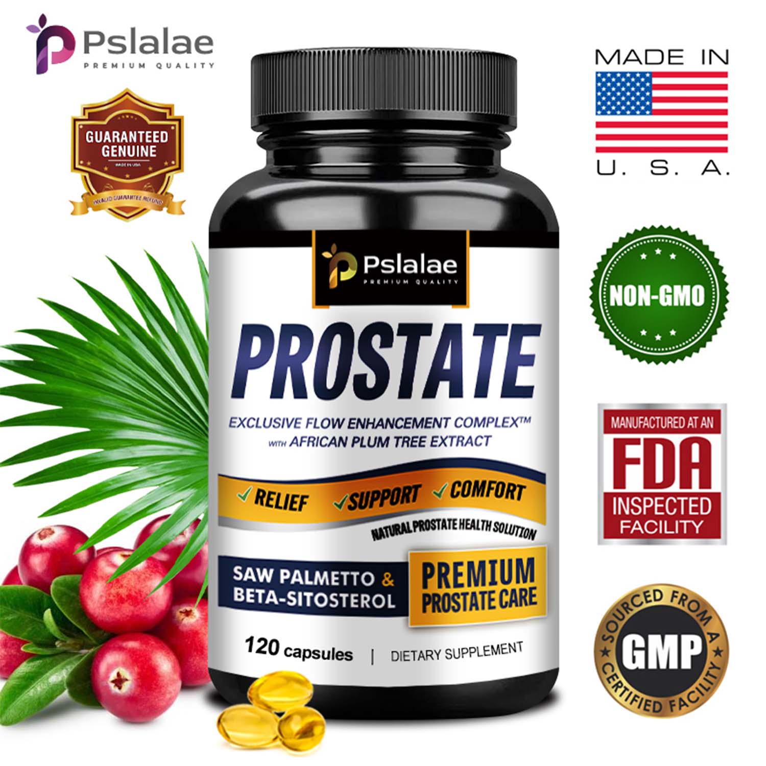 Pslalae Prostate Saw Palmetto, Stinging Nettle, BetaSitosterol