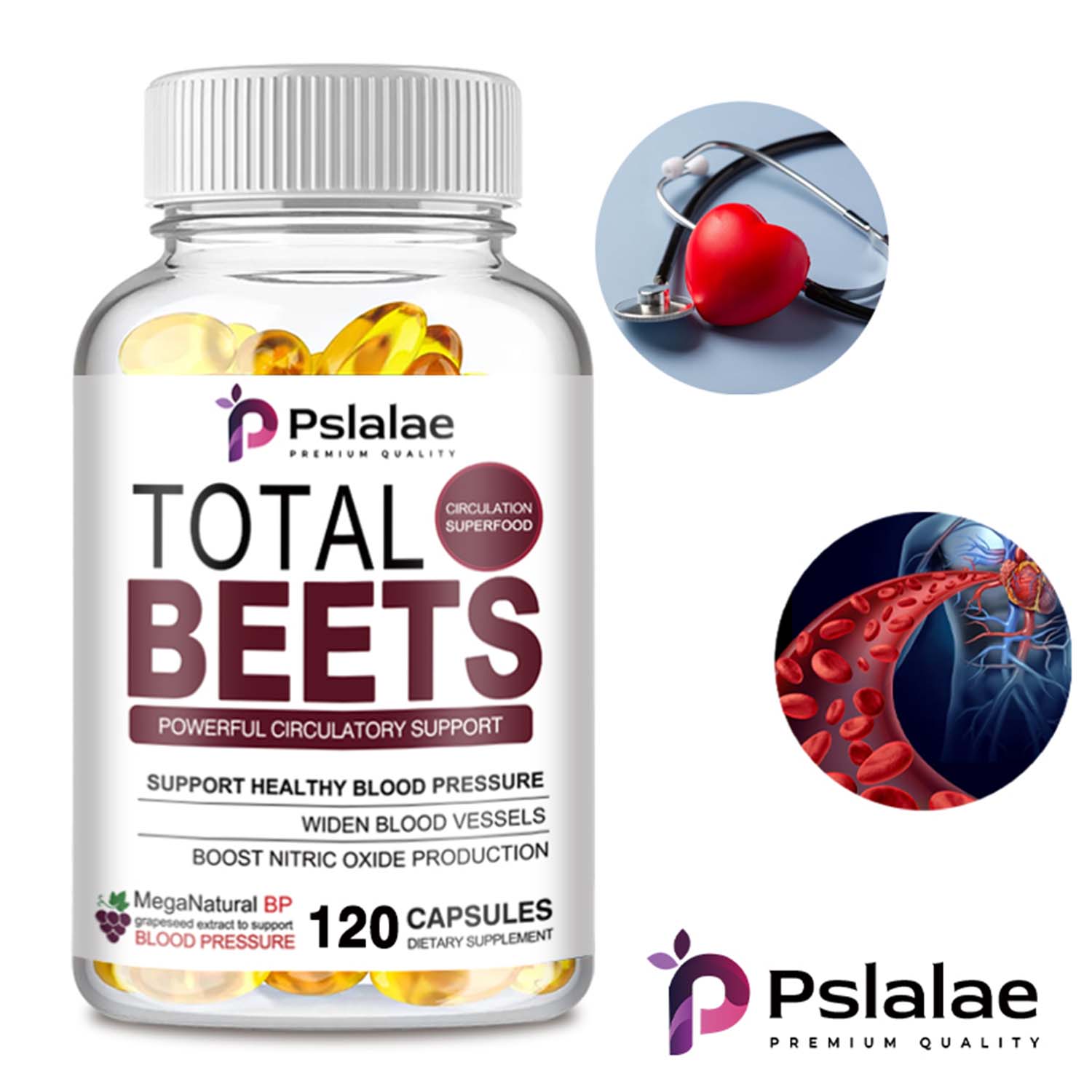 Pslalae Total Beets Blood Pressure Support Healthy Circulation,Blood Pressure Support 120