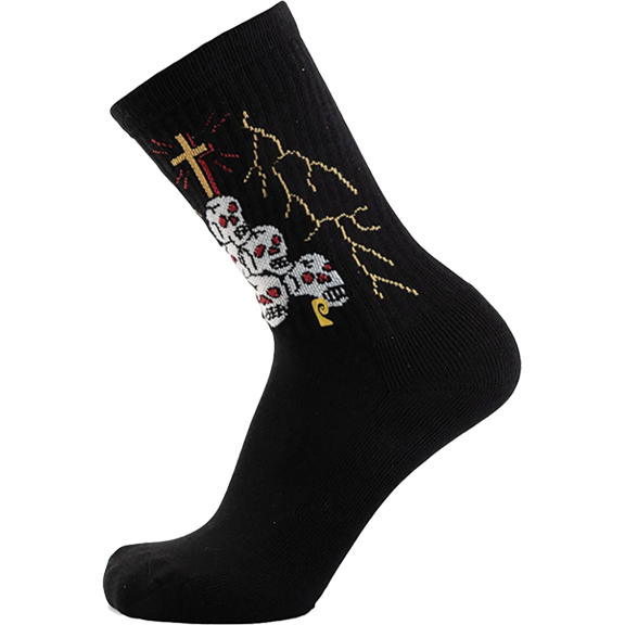 Psockadelic Dying To Live Crew Socks Black