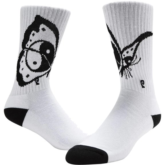 Psockadelic Ying Yang Butterfly Crew Socks