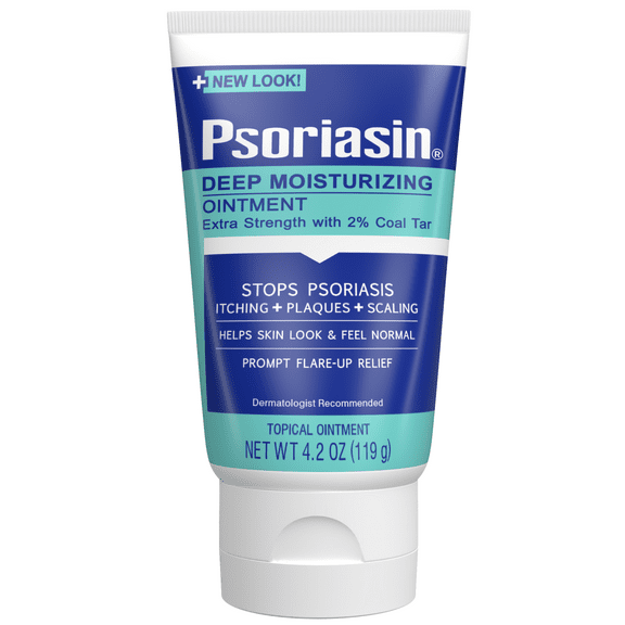 Psoriasin Deep Moisturizing Ointment - 2% Coal Tar - Stops Psoriasis Itching, Scaling, Redness - 4.2 oz