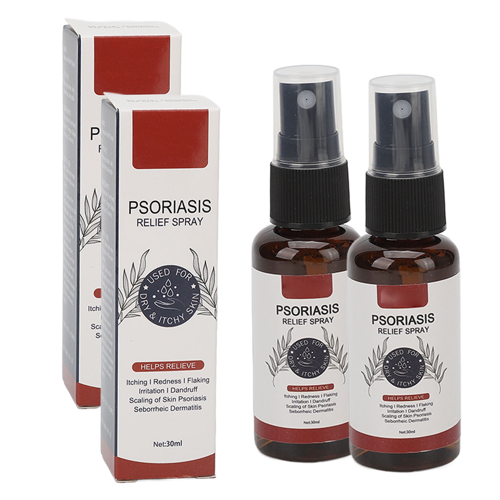 Psoriasis Relief Spray, Mild Psoriasis Spray Soothing 2pcs Moisturizing