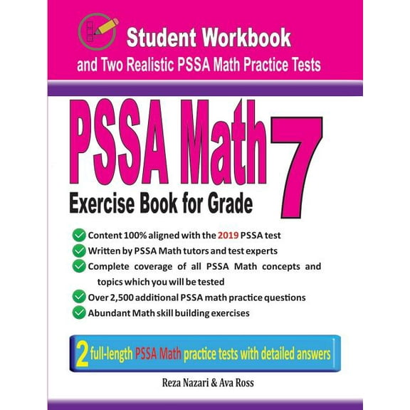 Pssa Math Exercise Book for Grade 7: Student Workbook and Two Realistic Pssa Math Tests, (Paperback)