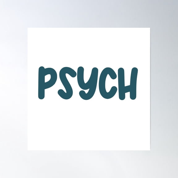 Psych Nurse Sticker Poster Wall Art, Modern Wall Decor, 24x36 UNFRAMED