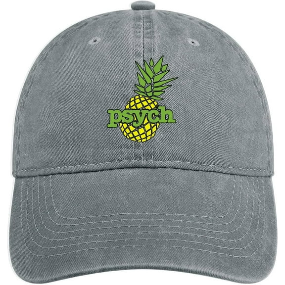 Psych Pineapple Denim Baseball Cap Adjustable Vintage Casquette for Men Women