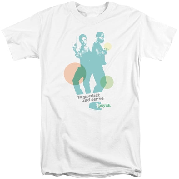 Psych Predict And Serve Adult Tall T-Shirt White