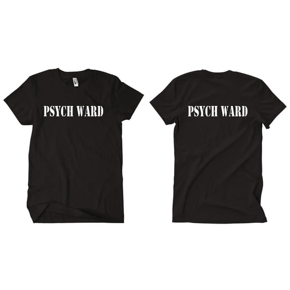 Fox Outdoor Products Psych Ward White Imprint Two-Sided Imprinted T-Shirt, Black, XX-Large