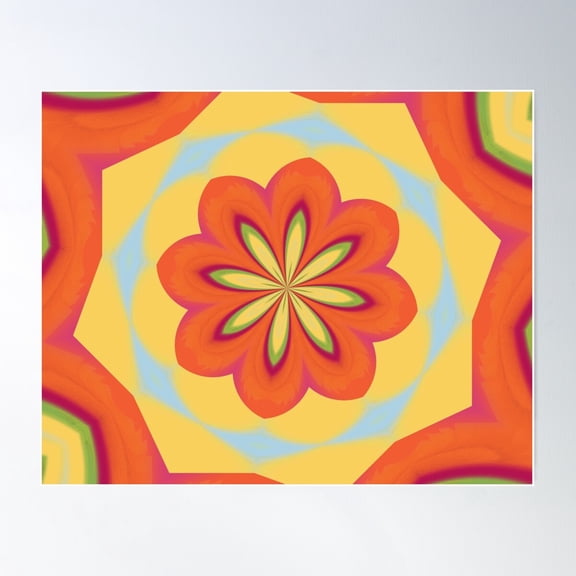 Psychedelic 60'S Poster Wall Art, Modern Wall Decor For Living Room Bedroom, 12x18 UNFRAMED
