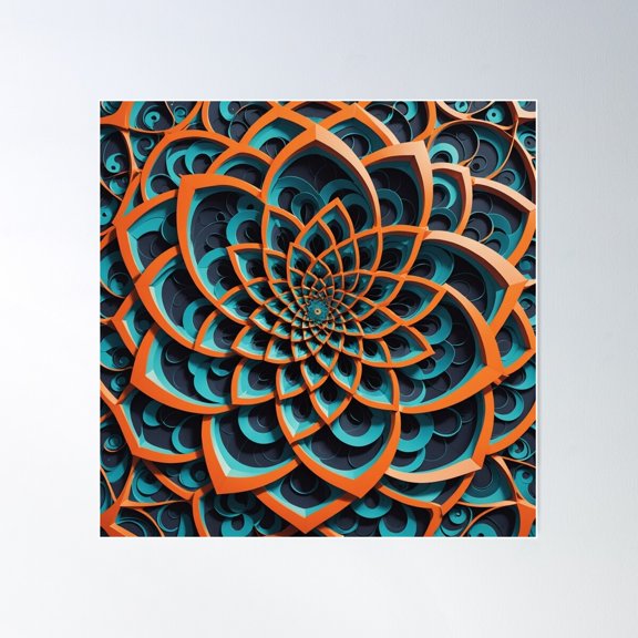 Psychedelic Argyle 17 Poster Wall Art, Modern Wall Decor For Living Room Bedroom, 24x24 UNFRAMED