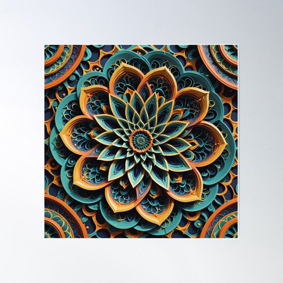 Psychedelic Argyle 18 Poster Wall Art, Modern Wall Decor For Living Room Bedroom, 24x24 UNFRAMED