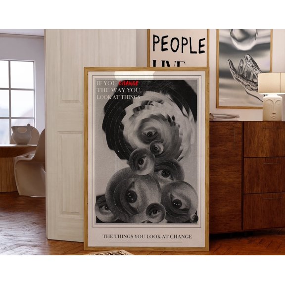 Psychedelic Art, 70S Wall Art, Trippy Art Print, Aura Print, Psychedelic Poster, Hippie Poster, Vintage Poster, Retro Wall Art, Y2K Poster Wall Art, Modern Wall Decor, 16x24 UNFRAMED