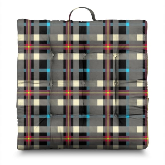 Psychedelic Art Meditation Cushion - Modern Square Floor Pillow with Extra-Thick Comfort - Perfect for Long Meditation & Reading Sessions