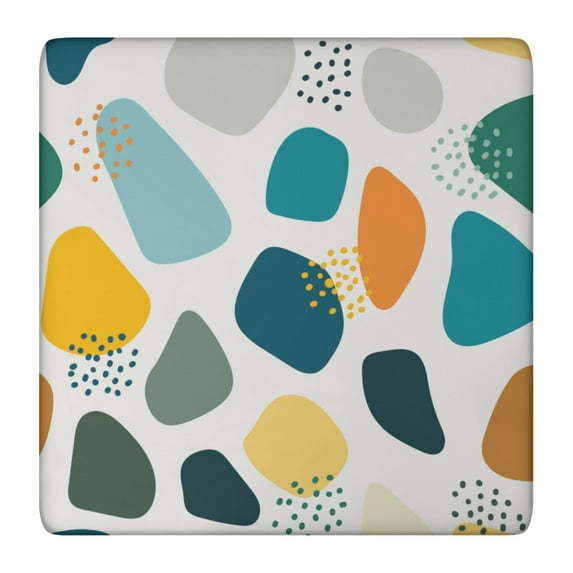 Psychedelic Art Tablecloth with Retro Vintage Abstract and Geometric Designs, Colorful Tie Dye, Rainbow Gradient, Modern Stylish Chic Decor