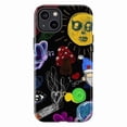 thumbnail image 1 of Psychedelic Art Touch Case, Dual Layer Colorful Doodle Phone Case for iPhone 11 12 13 14 15 16 Pro Max Mini Plus, Trippy Abstract Protective Cover, 1 of 6
