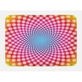thumbnail image 1 of Psychedelic Bath Mat, Contemporary Style Dotted Pattern with Ombre Effect Optical Illusion Design, Plush Bathroom Decor Mat with Non Slip Backing, 29.5" X 17.5", Multicolor, by Ambesonne, 1 of 2