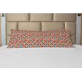 thumbnail image 1 of Psychedelic Body Pillow Case Cover with Zipper, Vintage Style Colorful Nested Circles Psychedelic Bubbles Pattern Artwork, Decorative Accent Long Pillowcase, Orange Yellow, by Ambesonne, 1 of 1