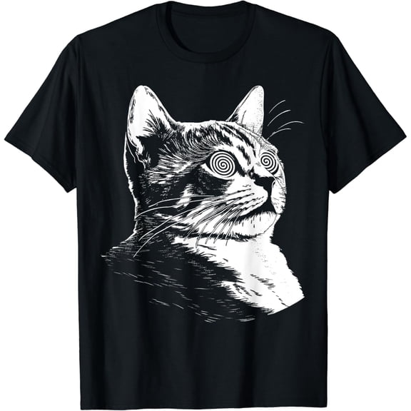Psychedelic Cat Festival Edm Trippy Illusion Rave Cats T-Shirt