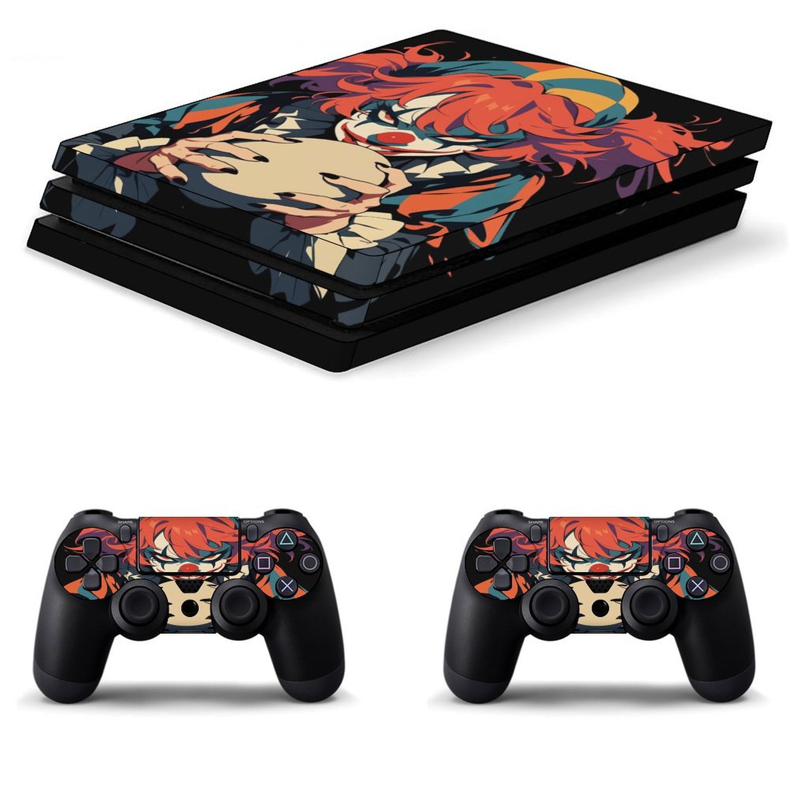 Psychedelic Clown Joker PS4/PS4 Pro/PS4 Slim Skin Sticker For Console ...