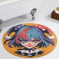 thumbnail image 1 of Psychedelic Clown Joker Round Carpet Circle Rug Outdoor Patio Area Rug Washable Large Area Rugs Hallway Room Decor Fitness Mats, 1 of 8