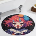 thumbnail image 1 of Psychedelic Clown Joker Round Carpet Circle Rug Outdoor Patio Area Rug Washable Large Area Rugs Hallway Room Decor Fitness Mats, 1 of 8