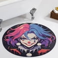 thumbnail image 1 of Psychedelic Clown Joker Round Carpet Circle Rug Outdoor Patio Area Rug Washable Large Area Rugs Hallway Room Decor Fitness Mats, 1 of 8