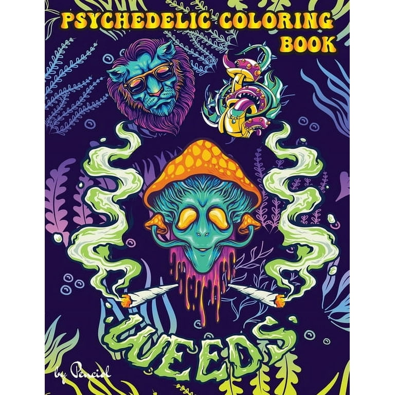 The Real Stoner Coloring Book for Adults: Perfect gift for Stoners,  Relaxing and Stress Relieving Trippy & Psychedelic Drawings of Hippies,  Weed, Mari (Paperback)